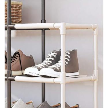 Imagem de Estante Multiuso Moderna 4 Andares Rack Organizador Sapatos Roupas Livros Decoração Quarto Sala Reforçada