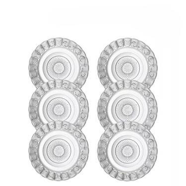 Imagem de Conjunto de pratos de jantar de vidro transparentes e duráveis (6)