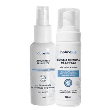 Imagem de Kit Desodorante Spray para os Pés Óleo e Espuma Cremosa de Limpeza Nob