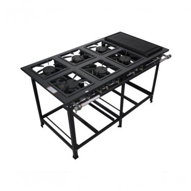 Imagem de Fogão Industrial Itajobi 6 Bocas Alta Pressão Com Chapa Ativo P7