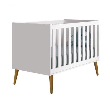 Imagem de Berço Americano Théo New Branco Fosco Com Madeira - Reller