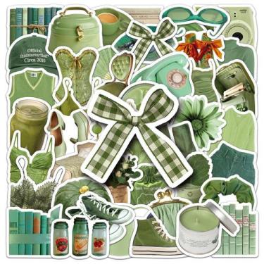 Imagem de Adesivos, decalques de vinil, 50 unidades, estética verde para uso em 