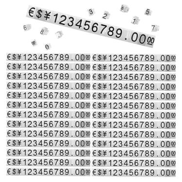 Imagem de SUQ I OME 50 conjuntos de exibição de preço cubo número letra preço etiqueta cubo blocos de exibição ajustável dólar display kit pequeno balcão para joias varejo máquinas de venda automática sinais de