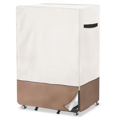 Imagem de Dalema Capa de armazenamento de cama dobrável, resistente à prova d'água, universal, com zíper, para camas dobráveis de 190 x 137 cm (137 cm C x 35 cm L x 111 cm A, branca)