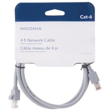 Imagem de Insignia Conectividade Ethernet e série de adaptadores de rede – Cabos de alta velocidade USB 3.0 para RJ45, USB-C para RJ45, Cat-6 e Cat-7 para PC, laptop, roteador, jogos (cabo Ethernet Cat-6 de 1,2