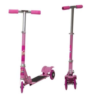 Imagem de Patinete Juvenil Barbie Regulável  6 7 8 Anos Para Crianças - TOYS 2U