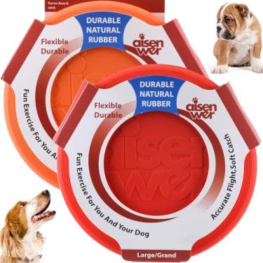 Imagem de Kwispel Disco voador para cães – Brinquedo de borracha durável para buscar – Brinquedos interativos e leves para brincadeiras ao ar livre – Disco mais seguro para atividades saudáveis – para cães