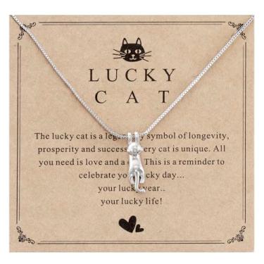 Imagem de HUTIMY Presentes para amantes de gatos para mulheres, pessoas, mães, donas, gatos, aniversário, mercadoria, colares para gatos