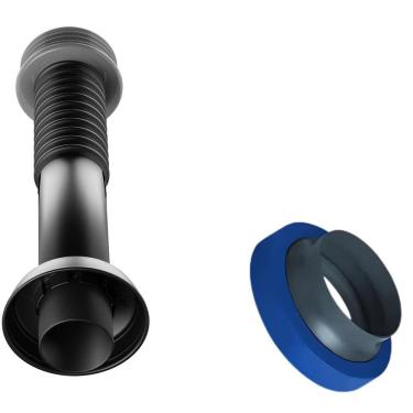 Imagem de Tubo De Ligação Para Bacia Sanitária 25Cm +Anel De Vedação