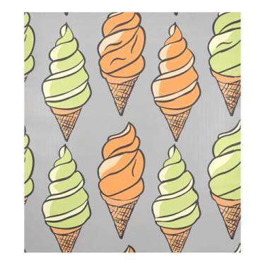 Imagem de Qilmy Delicious and Tasty Ice Cream – Capa magnética para máquina de lavar louça, 58 x 66 cm, capa decorativa para geladeira para porta frontal, adesivo, máquina de lavar, painel de geladeira