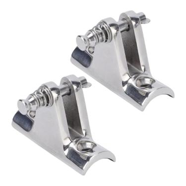 Imagem de Luocute Dobradiça de Convés Superior de Barco, 2 Peças, Base Côncava de Montagem Com Pino de Bloqueio, Encaixe de Dobradiça de Convés de Aço Inoxidável 316 para Iate Pontão Barco Rv