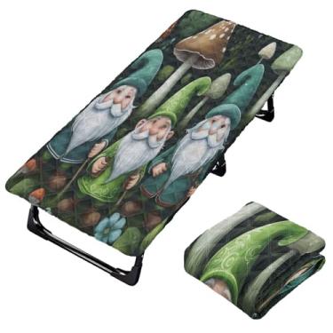 Imagem de Burbuja Lençol de berço de cogumelos gnomo de São Patrício para crianças, lençol de cochilo acolchoado portátil com faixa elástica para meninas e meninos, lavável na máquina, 63,5 x 127 cm