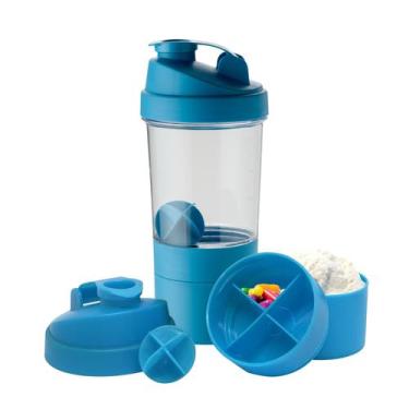 Imagem de Coqueteleira Com Compartimento Para Suplementos Fit 500ml 1un - NEOPLA