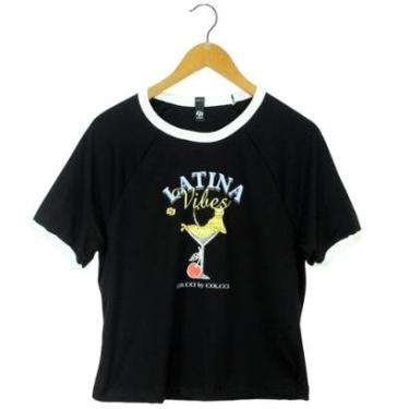 Imagem de Camiseta Colcci Preta Feminina-Feminino