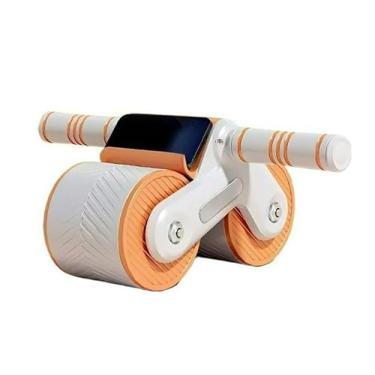 Imagem de Profissional 2 roda abdominal para fortalecer o treinamento de força abdominal para exercitar o corpo para uso doméstico(LARANJA)