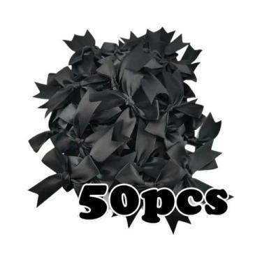 Imagem de Laços De Fita De Cetim Rosa Fresco De 1 Polegada 50pcs Poliéster Decor