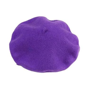 Imagem de Boina Vintage Feminina De Inverno, Chapéu Casual Quente Para Meninas -