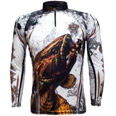Imagem de Camiseta De Pesca King Brasil Manga Longa Traira Masculina-Masculino
