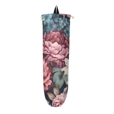 Imagem de GAIGEO Floral em um pacote com 2 porta-sacolas de supermercado, suporte de sacola de compras para sacolas plásticas, organizador de sacolas para armazenamento de sacolas plásticas de cozinha