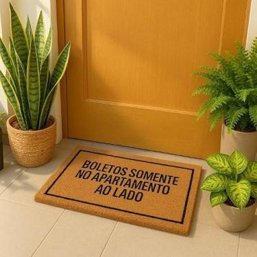 Imagem de Tapete Capacho Borracha e Fibra de Coco Porta Varanda Churrasqueira Recepção Casa(BOLETOS)