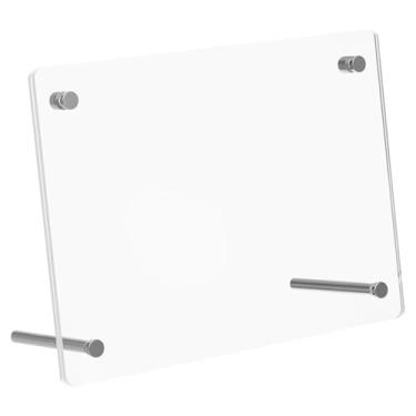 Imagem de PRETYZOOM Porta-retrato de acrílico 12 x 18 cm, suporte transparente para exibição de fotos de mesa com suporte, molduras de dupla face para casa, escritório