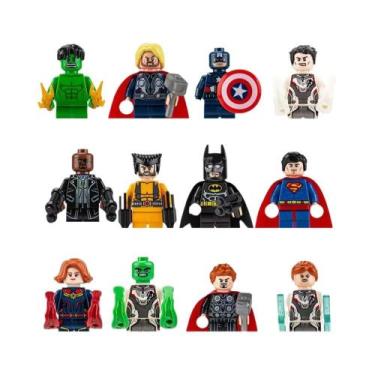 Imagem de Conjunto De Blocos De Montar Mini Super-Heróis Da Marvel 24 Peças Home