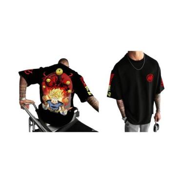 Imagem de Camiseta Masculina Oversized Dragon Ball Z Goku Com Estampa Gráfica, C