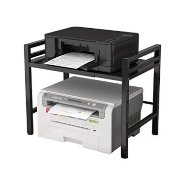 Imagem de Rack de impressora de mesa de umidade Rack de impressora rack de impressora rack de mesa de escritório rack de 3 níveis multifuncional simples casa e escritório armazenamento grupo suporte de