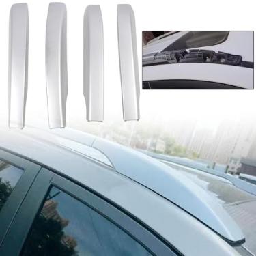 Imagem de CTH Para Hyundai Tucson 2010-2015 Cobertura de proteção de extremidade de barra de plástico acessórios de carro 4 peças (serve apenas para bagagens originais) (teto solar normal)