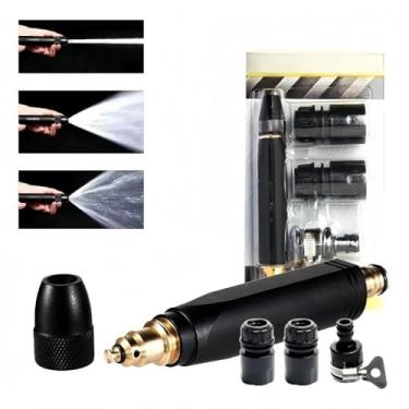 Imagem de Kit 3 Bicos Esguicho Alta Pressão: Para Mangueira – Lavagem Carros/Motos, Rega Jardim e Pulverização(1 unidade)