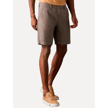 Imagem de Bermuda Calvin Klein Jeans Masculina Chino Cadarço Label Marrom Mescla-Masculino