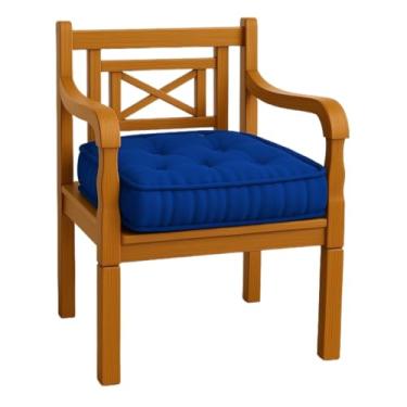 Imagem de Almofada Futon Turca para Banco e Palhetes de Madeira Tecido Oxford 50x50x12 cm(Azul Royal)