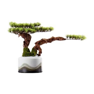 Imagem de URGDWEKJY Árvore artificial bonsai artificial planta verde bonsai bonsai casa jardim sala de estar decoração planta bonsai jardim mesa decoração árvore falsa
