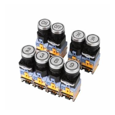 Imagem de Interruptor de reinicialização de botão de luz 22 mm com liga/desliga digital (716,380V)