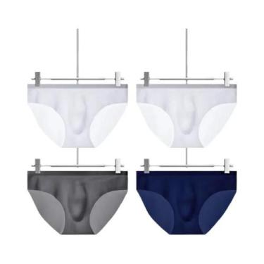 Imagem de Cuecas De Seda De Gelo Masculinas 5PCS Verão Respirável Secagem Rápida