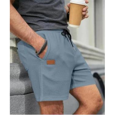 Imagem de Bermuda De Treino Masculina De Verão Em Cor Sólida, Respirável E Solta