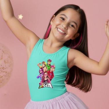 Imagem de Body Collant dos Rosa Tropa Emily Vick Grupo Desenho Cor:Verde ÁguaTam