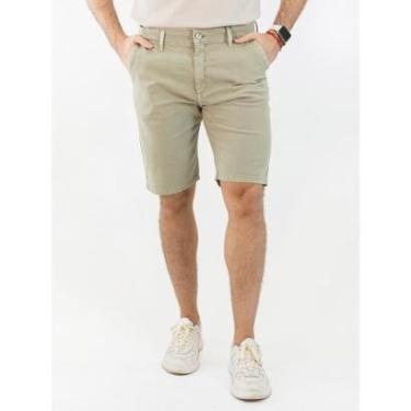 Imagem de Bermuda Masculina Slim Sarja Estonada Bolso Social Anticorpus-Masculino