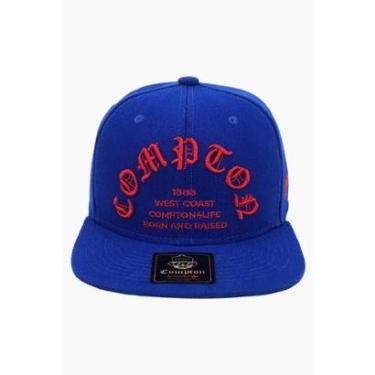 Imagem de Boné Compton Aba Reta Snapback Born And Raised Azul-Unissex
