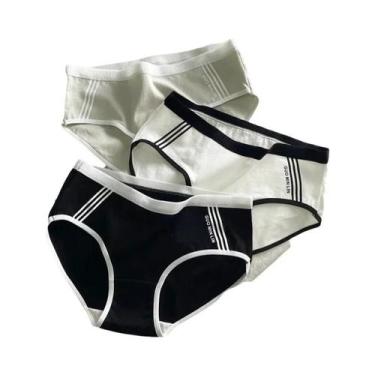 Imagem de Conjunto De 3 Calcinhas De Algodão Respirável Para Mulheres, Roupas Ín