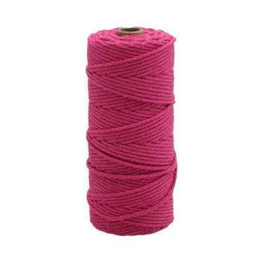 Imagem de Corda De Macramê De Algodão Natural 3mm 100m Para Tricô Manual E Tapeç