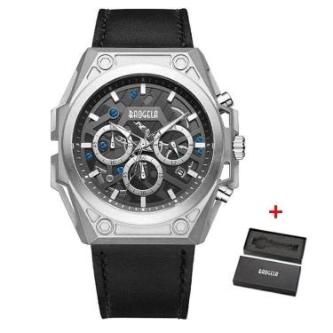 Imagem de Relógio Masculino Baogela 22605 à Prova D'água Preto
