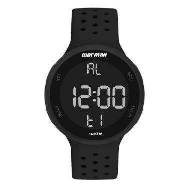 Imagem de Relógio Mormaii Unissex Digital Preto Redondo Mo7700aa-8p
