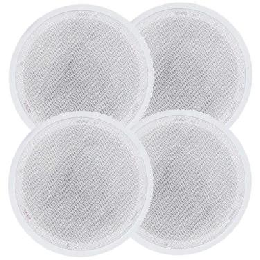 Imagem de Kit 4 Arandela Alto Falante Som Ambiente Acustica Teto Parede Embutir 