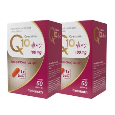 Imagem de Kit 2 Coenzima Q10 Gold Ubiquinona 100mg 60 Cáps Maxinutri