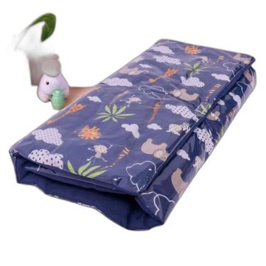 Imagem de Trocador Portátil Fraldas Impermeável Bebê Safari Marinho