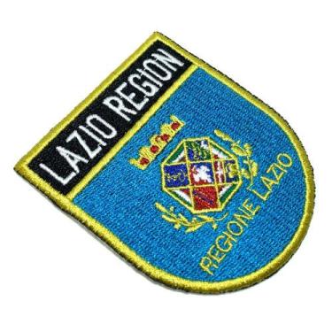 Imagem de BE0227ET01 Bandeira Lazio Region Patch Bordado Termo Adesivo - BR44