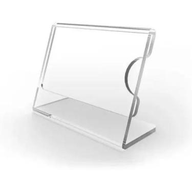 Imagem de Porta Preço Display Acrílico 4x2cm Buffet Etiqueta 20 Peças - AGV CRIA