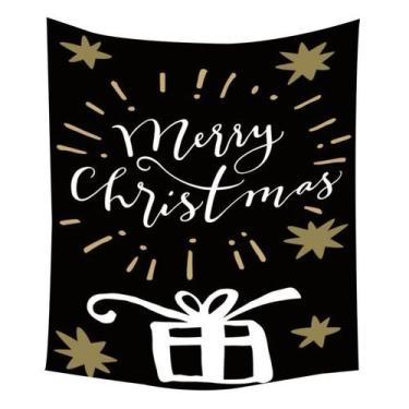 Imagem de Tapeçaria, parede de feliz Natal, 150x150cm, microtecido, fibra - yiwe