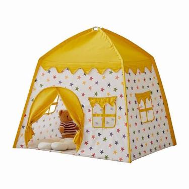 Imagem de Tenda de recreação interna Castle Playhouse Toy Yellow Kids - Taiyuank